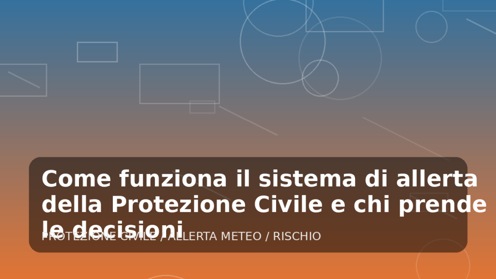 Illustrazione generata per l'articolo Come funziona il sistema di allerta della Protezione Civile e chi prende le decisioni