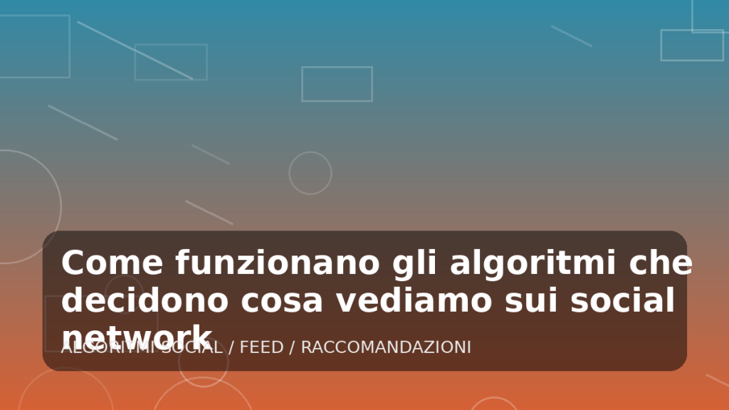 Illustrazione generata per l'articolo Come funzionano gli algoritmi che decidono cosa vediamo sui social network