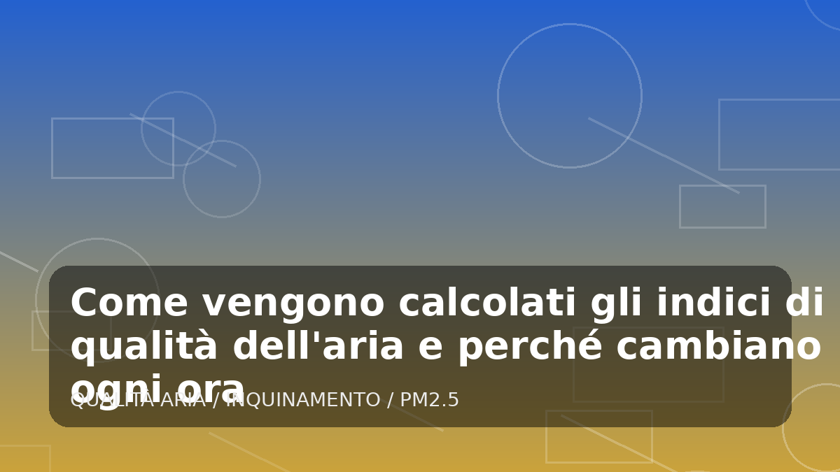 Illustrazione generata per l'articolo Come vengono calcolati gli indici di qualità dell'aria e perché cambiano ogni ora
