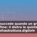 Illustrazione generata per l'articolo Cosa succede quando un grande sito web va offline: il dietro le quinte dell'infrastruttura digitale