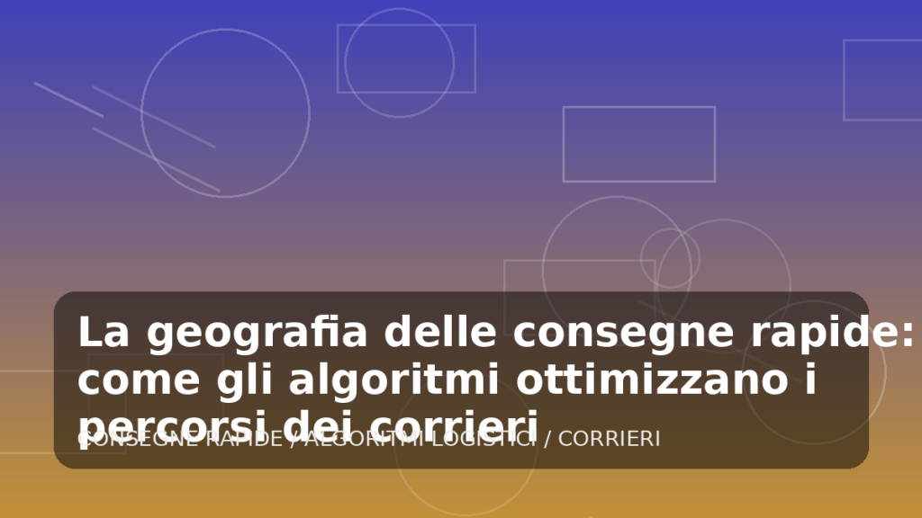 Illustrazione generata per l'articolo La geografia delle consegne rapide: come gli algoritmi ottimizzano i percorsi dei corrieri
