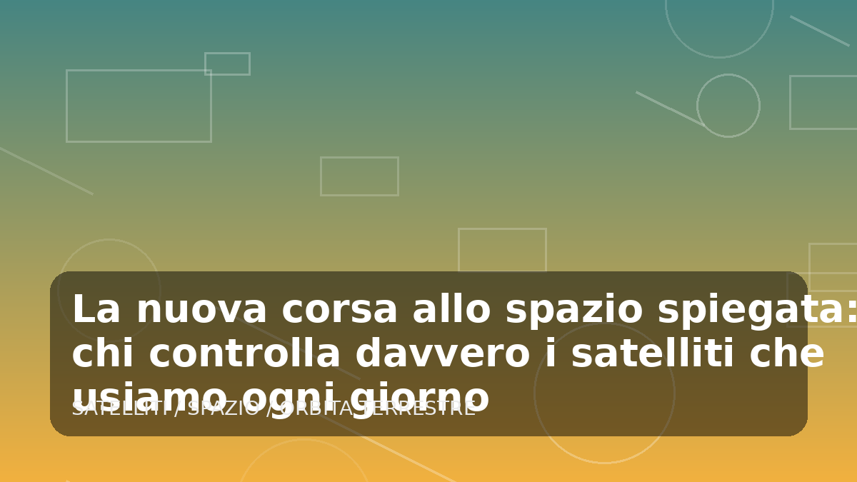 Illustrazione generata per l'articolo La nuova corsa allo spazio spiegata: chi controlla davvero i satelliti che usiamo ogni giorno