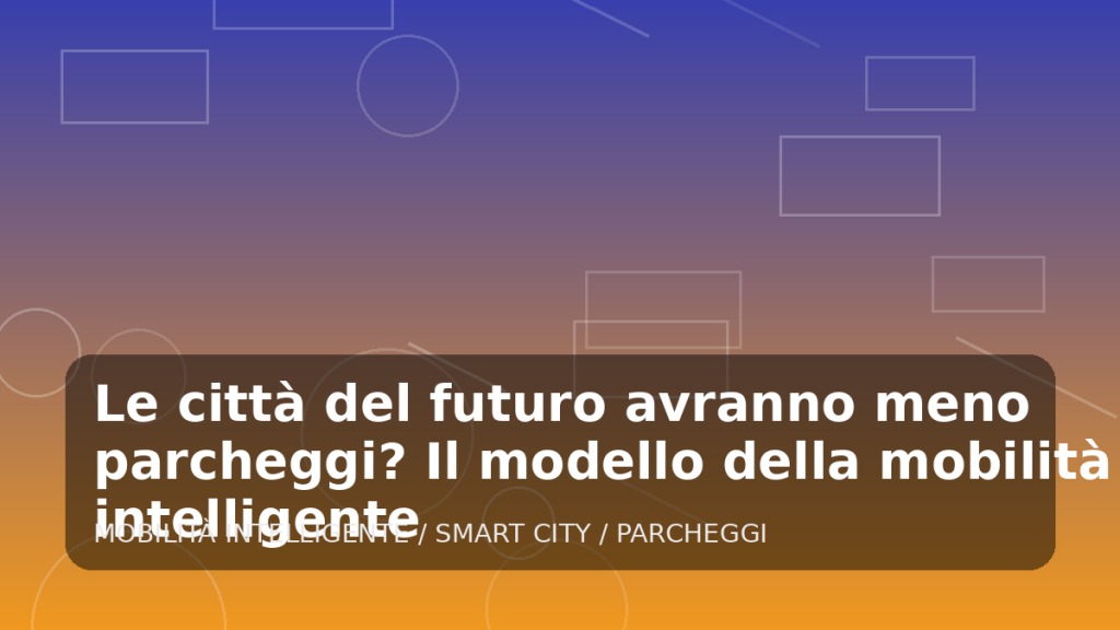 Illustrazione generata per l'articolo Le città del futuro avranno meno parcheggi? Il modello della mobilità intelligente