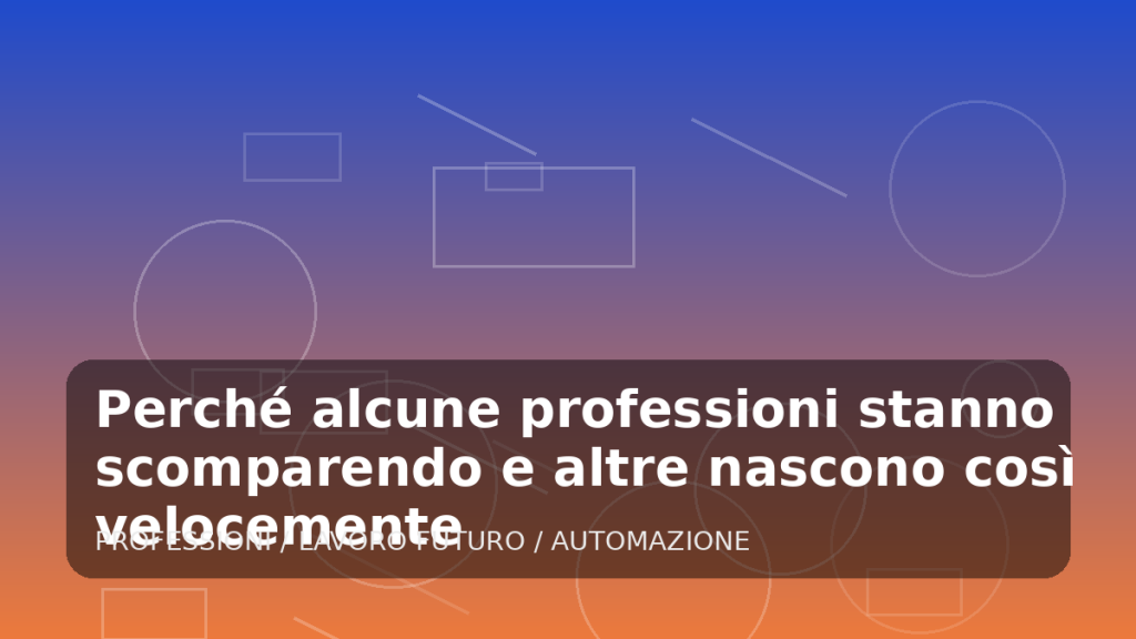 Illustrazione generata per l'articolo Perché alcune professioni stanno scomparendo e altre nascono così velocemente