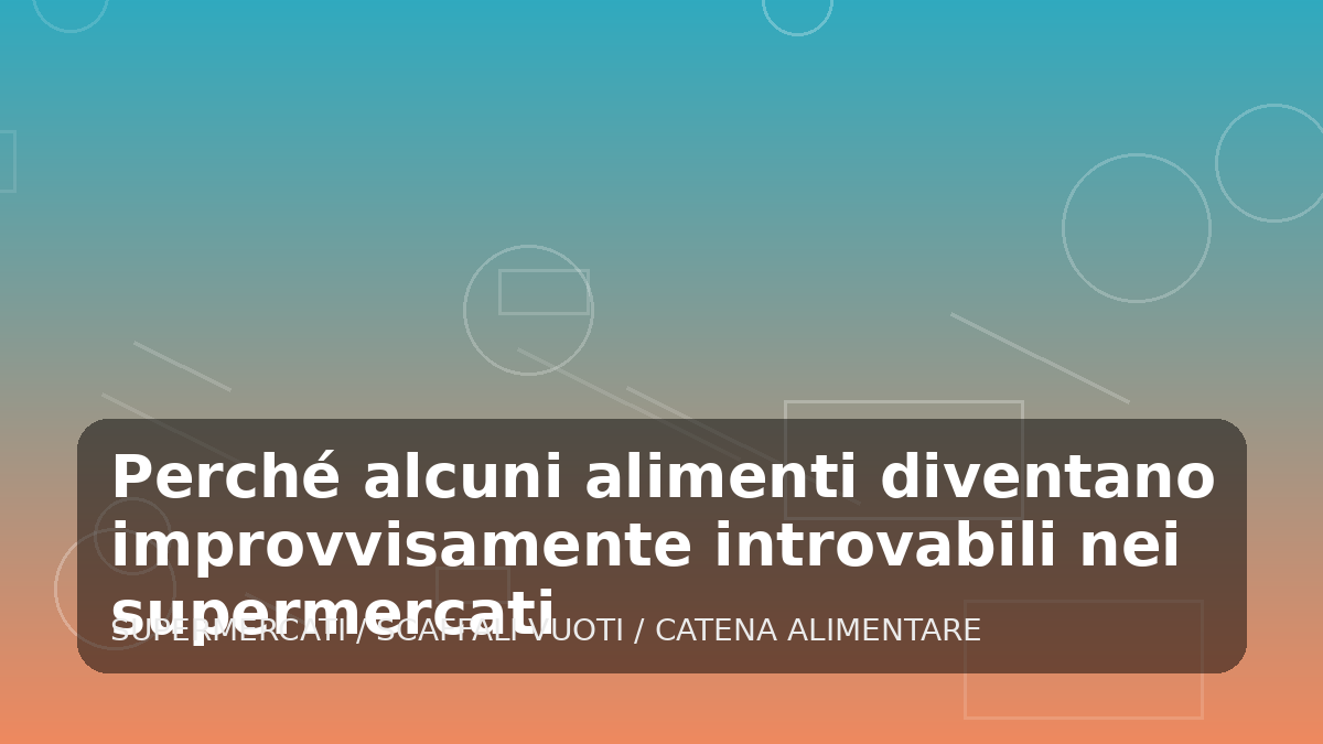 Illustrazione generata per l'articolo Perché alcuni alimenti diventano improvvisamente introvabili nei supermercati