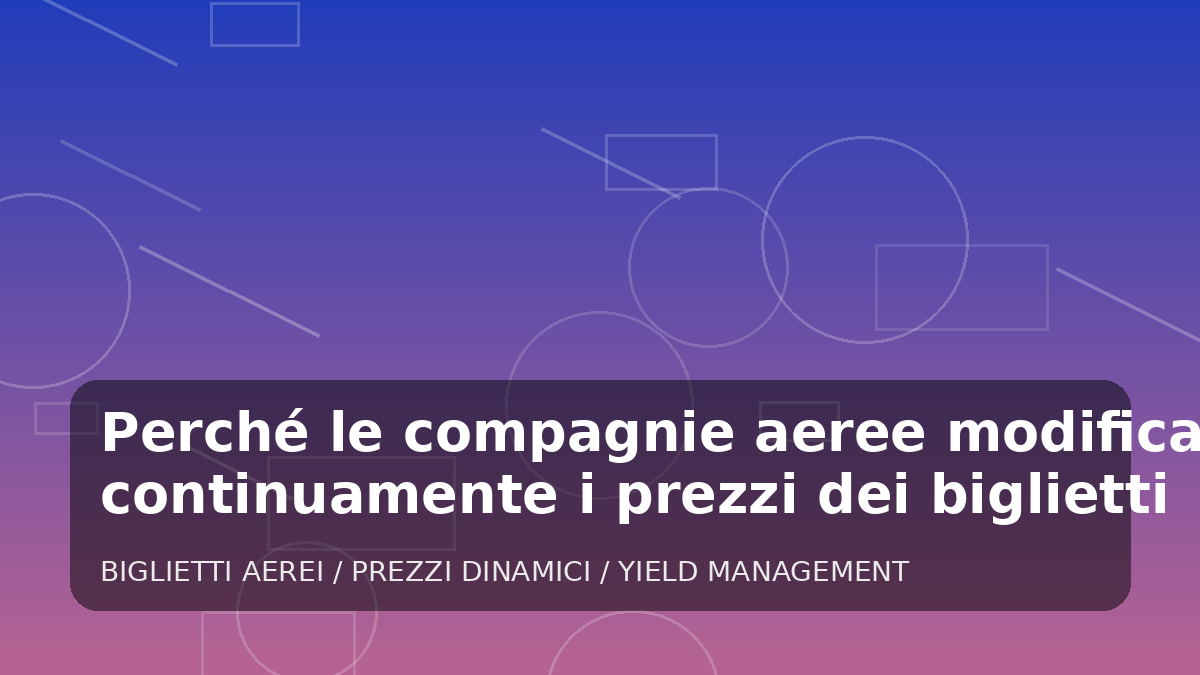 Illustrazione generata per l'articolo Perché le compagnie aeree modificano continuamente i prezzi dei biglietti