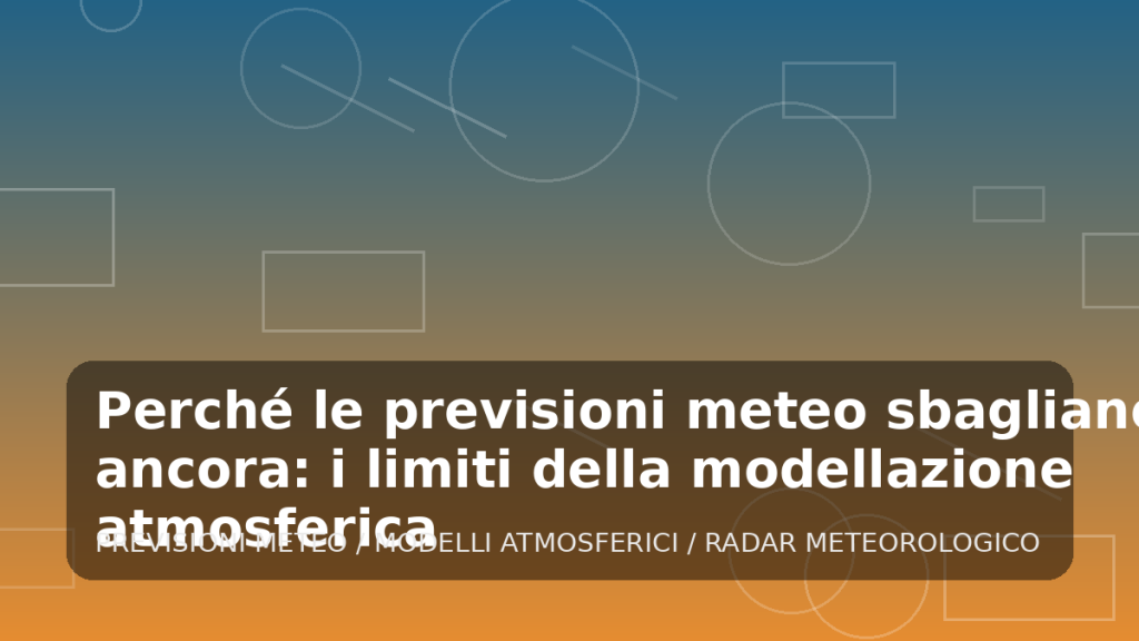 Illustrazione generata per l'articolo Perché le previsioni meteo sbagliano ancora: i limiti della modellazione atmosferica